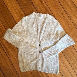 J Crew Gray Cardigan Sweater